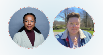 headshots of newest IPMF staff: Lorraine and Melissa 